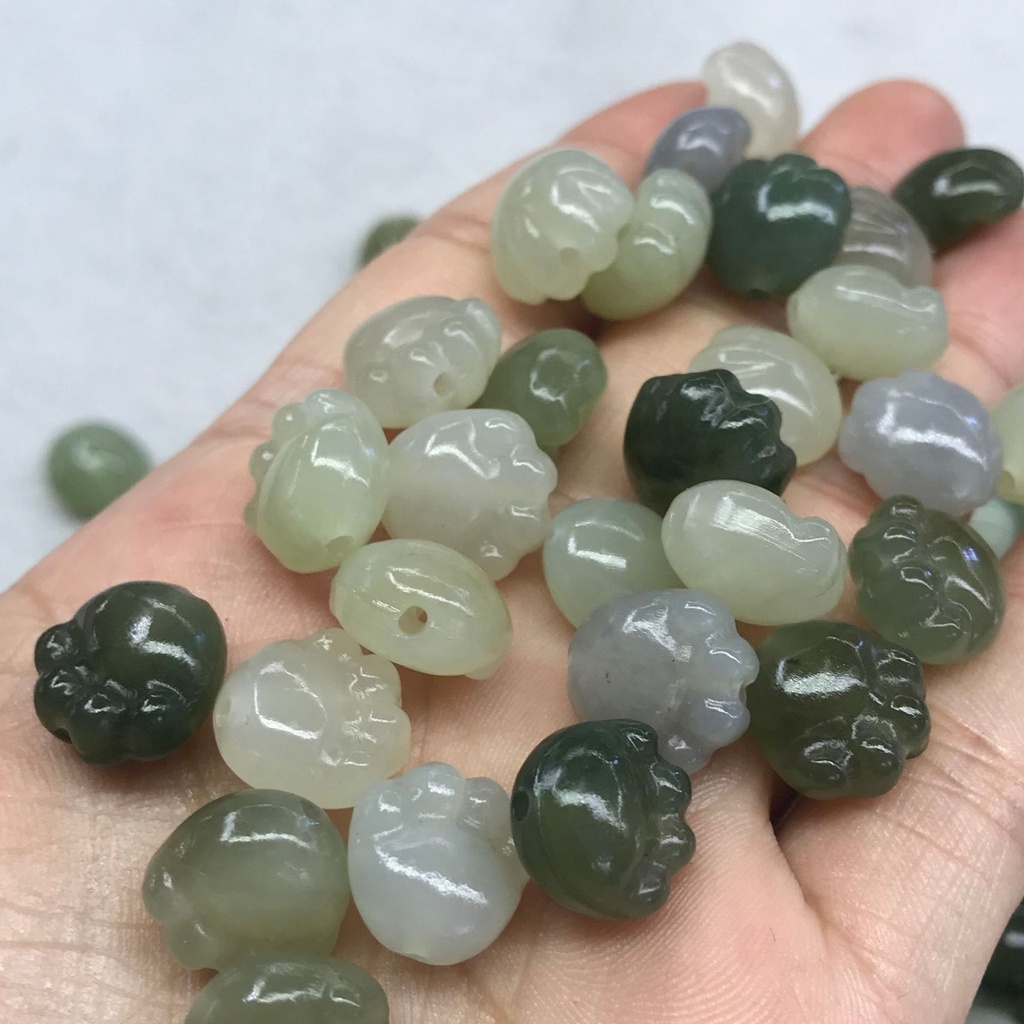 Bingyingge Chuỗi Hạt Đá Hetian Tự Nhiên Hình Móng Vuốt Mèo Cỡ Nhỏ Dùng Làm Vòng Tay / Dây