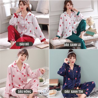 Bộ Ngủ Lụa Dài Tay Quảng Châu Cao Cấp [Video & Ảnh Thật]