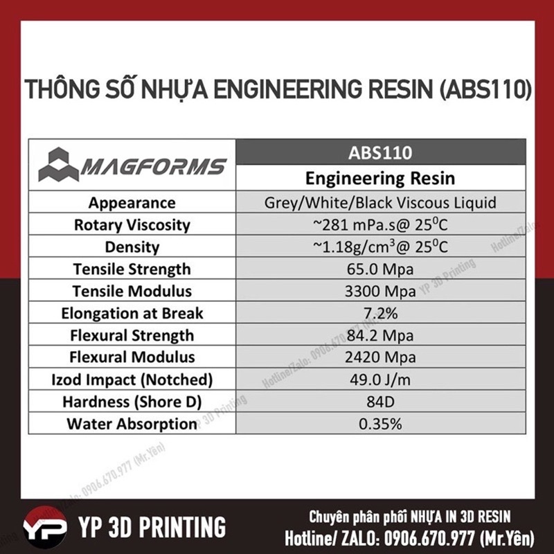MAGFORMS Engineering ABS Like Resin 1000ml