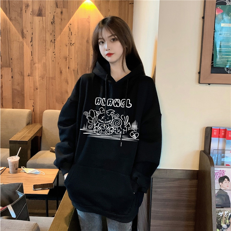 Áo sweater thu đông xu hướng mới tay dài dáng rộng cho nữ