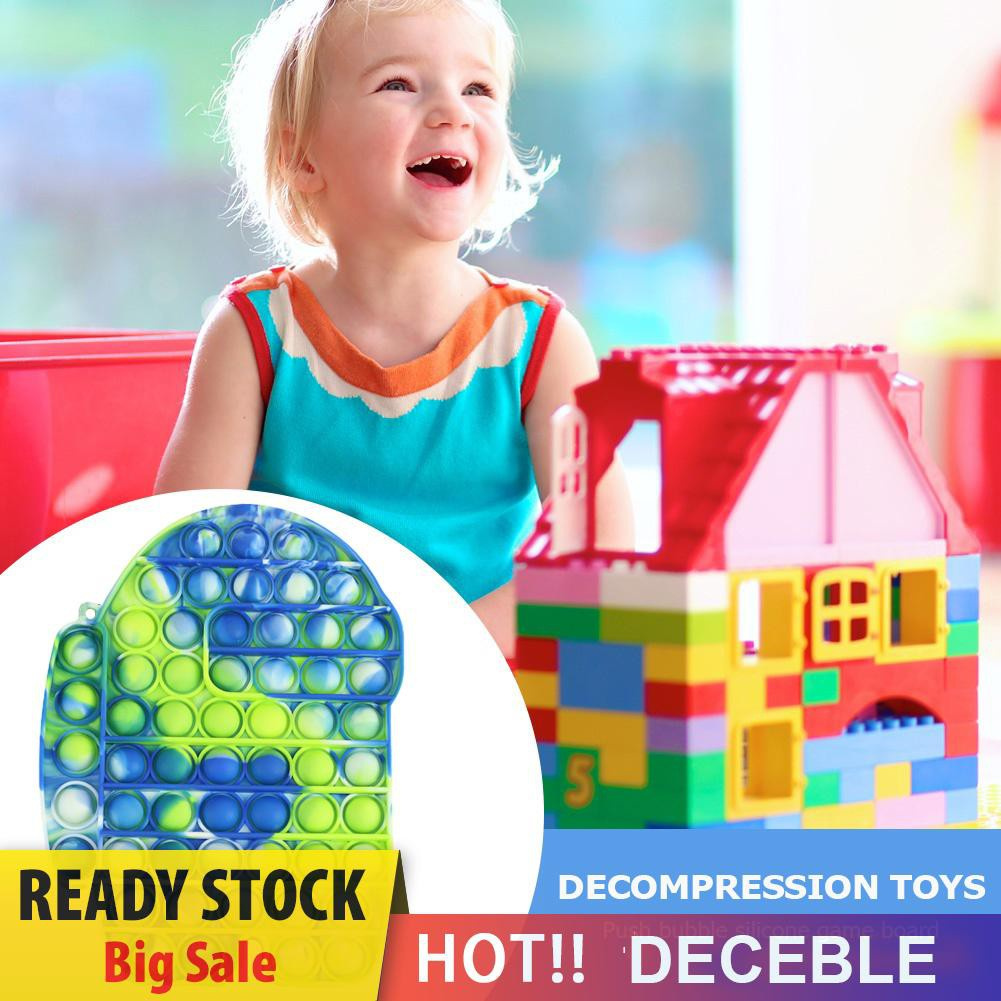 Pop It Fidget Đồ chơi Spaceman Push Bubble Silicone Sensory Fidget Đồ chơi Autism Stress Reliever Đồ chơi