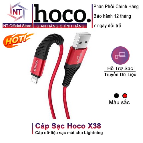 Cáp Sạc Hoco X38 Chính Hãng Tích Hợp Sạc Và Truyền Dữ Liệu Lightning, Type C, Micro