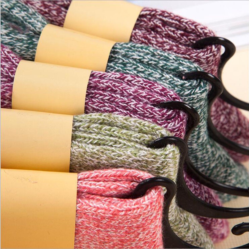 Tất Muzini vớ len cổ cao màu cơ bản siêu dày dặn phong cách nhẹ nhàng TN12