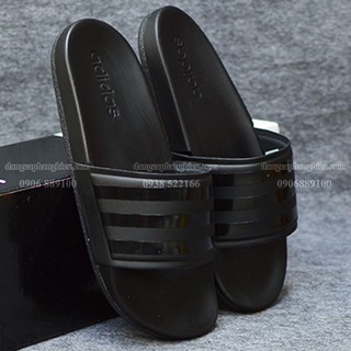 Dép Adidas Cloudfoam Sample màu đen sọc đen