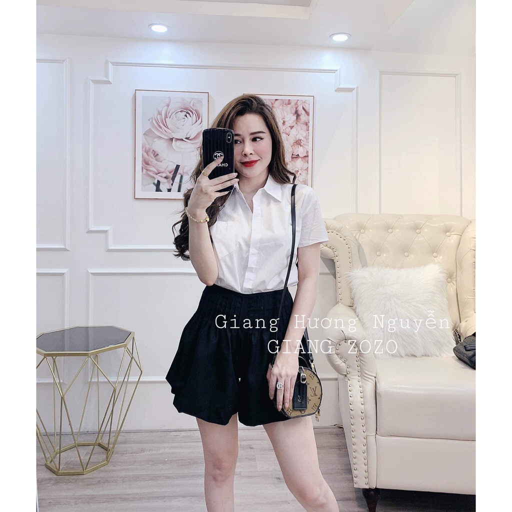 Áo Sơ Mi Chữ Thêu CD Cộc Tay CỰc Hót