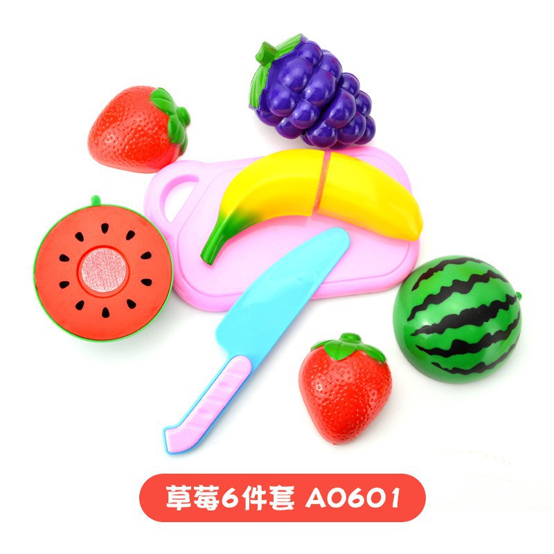 Set 6/8/12/15/18/24 trái cây nhựa đồ chơi dành cho bé