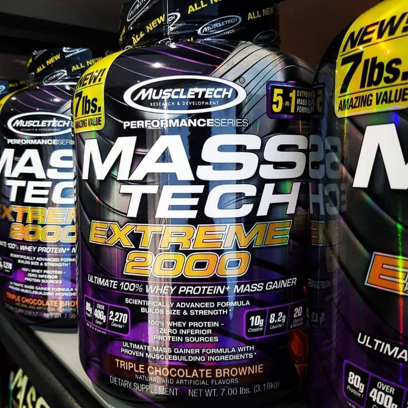 Sữa Tăng cân tăng cơ MuscleTech Mass Tech Extreme 2000 (7lbs) 3,2kg