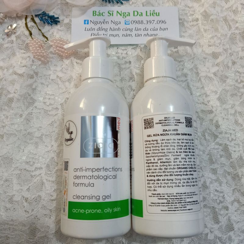 ✔️ Sữa rửa mặt ngừa mụn Ziaja Med Xanh