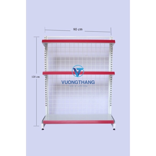 Kệ siêu thị lưới D0,9m x C1,2m x 3 tầng
