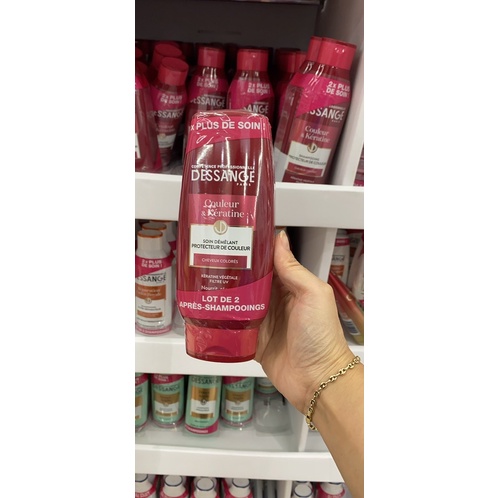 Dầu gội Dessange thơm mượt tóc dành cho tóc nhuộm khô xơ hư tổn