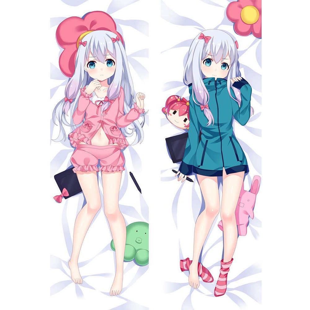Gối ôm dài anime sagiri có ruột bông 1mx40cm (nhận in theo yêu cầu)