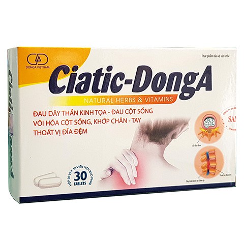Ciatic-DongA hỗ trợ thông kinh hoạt lạc, giảm triệu chứng của bệnh đau dầu, đau dây thần kinh toạ