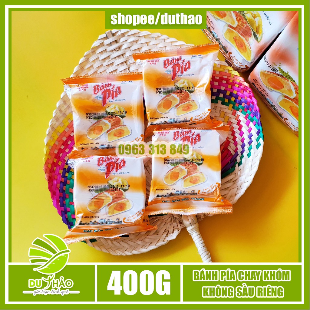 Bánh pía đậu xanh sầu riêng 1 trứng Tân Huê Viên 400g | BigBuy360 - bigbuy360.vn