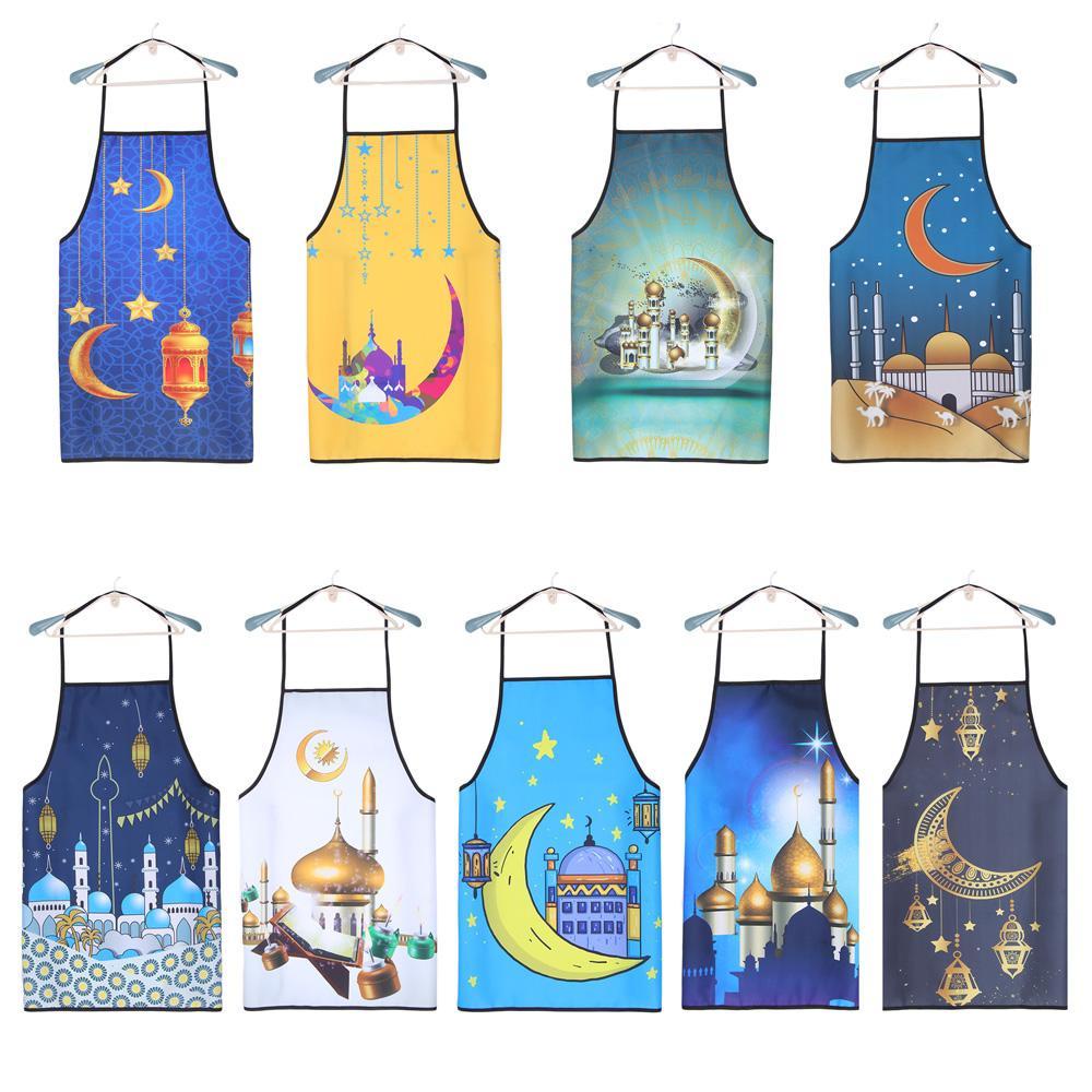 Jane Ramadan Kareem Tạp Dề Polyester In Hình Lâu Đài Mặt Trăng Cho Bữa Tiệc Gia Đ