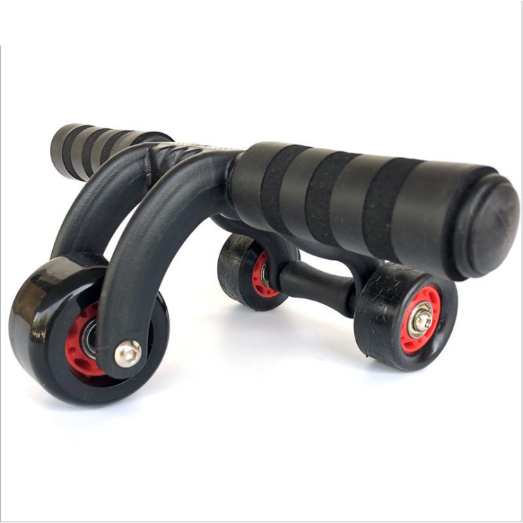 Con lăn tập  bụng 3 bánh AB Roller and Push Up Bar màu đen