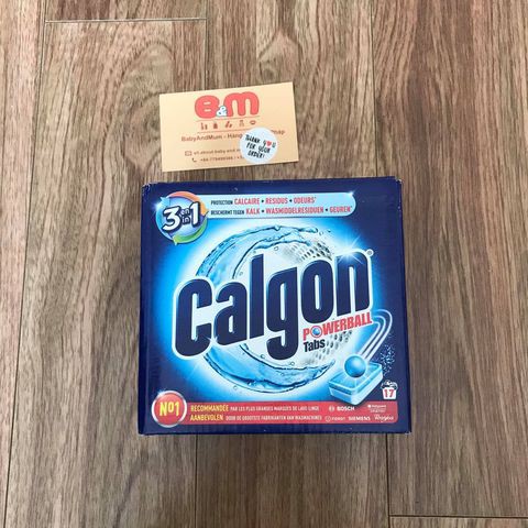 Viên vệ sinh tẩy lồng giặt máy giặt Calgon hộp 17 viên - Hàng Pháp