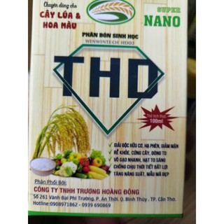 Phân bón Sinh Học THD- Cây Lúa và Hoa Màu 100ml