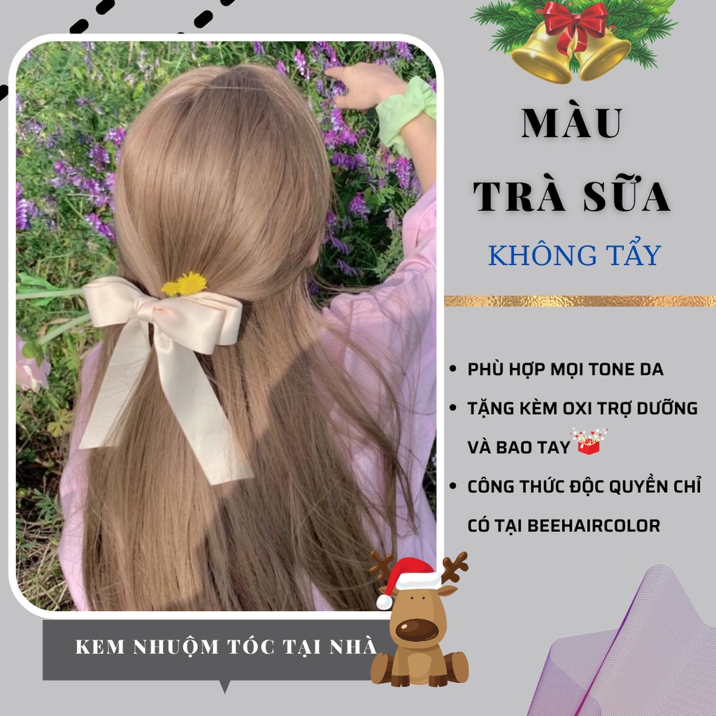 Thuốc Nhuộm tóc Nâu Trà Sữa [ tặng kèm bao tay và oxy trợ nhuộm ]