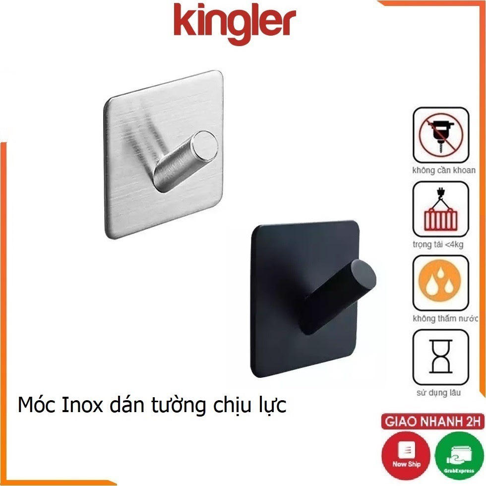 Móc Dán Tường Chịu Lực, Móc Treo Quần Áo, Móc Treo Đồ Dùng Khu Bếp, Nhà Tắm, Móc Inox Siêu Chắc Chắn. Kingler 2009