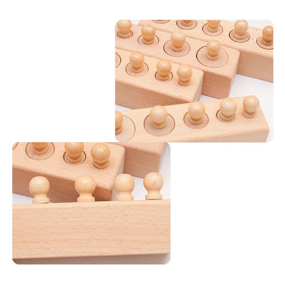 Đồ Chơi Khối Xi Lanh Màu Cầu Vồng Giáo Dục Montessori