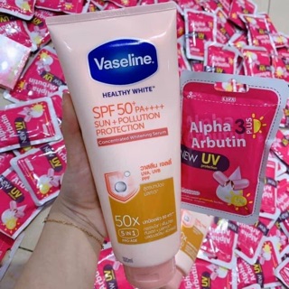 Combo vaseline 50x + alpha arbutin