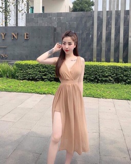 Đầm maxi xẻ đùi sexy (kèm video,ảnh thật)