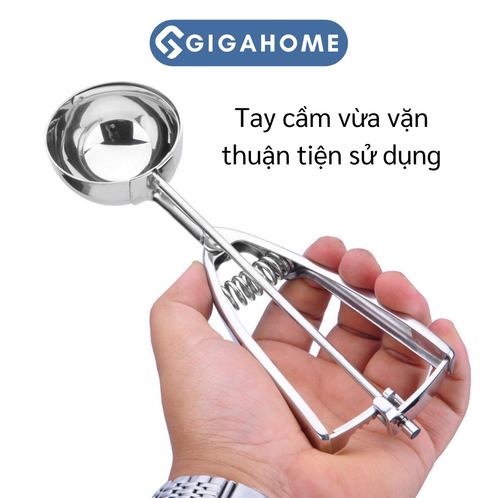 Dụng Cụ Muỗng Múc Xúc Kem Viên Tròn GIGAHOME Bằng Inox 5cm 9439