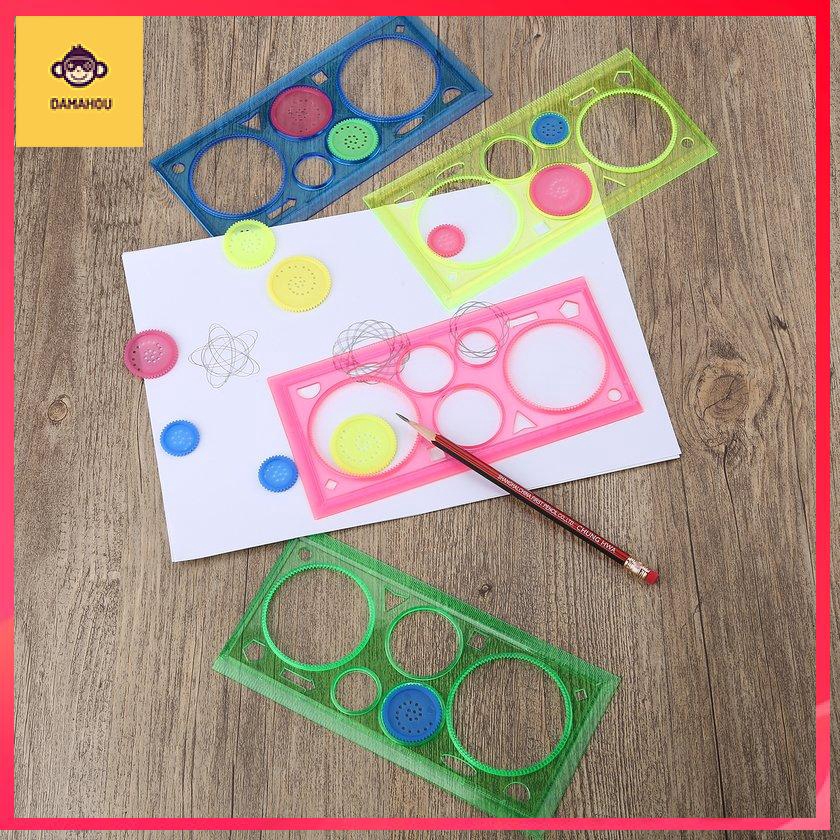 【Trong kho】Công cụ vẽ hình học Spirograph Công cụ vẽ văn phòng phẩm Quà tặng cho sinh viên