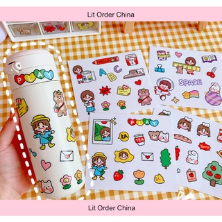 Lit Hình dán cute sticker trang trí sổ, bình nước, điện thoại