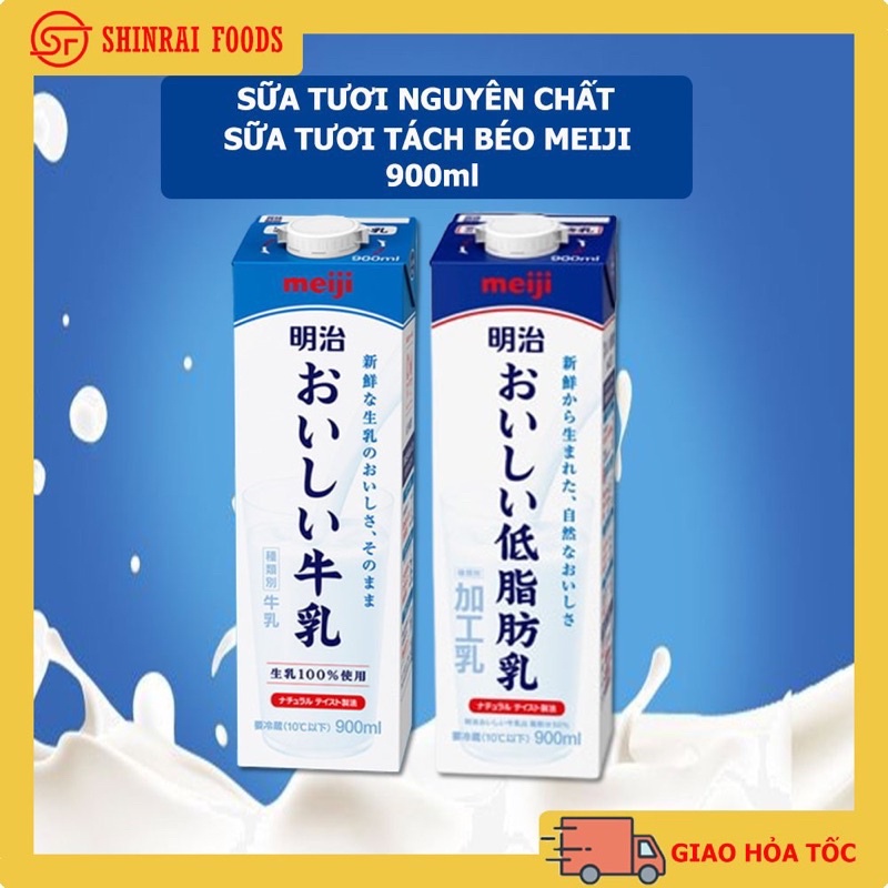 Sữa tươi Meiji Nhật Bản chai 900ml