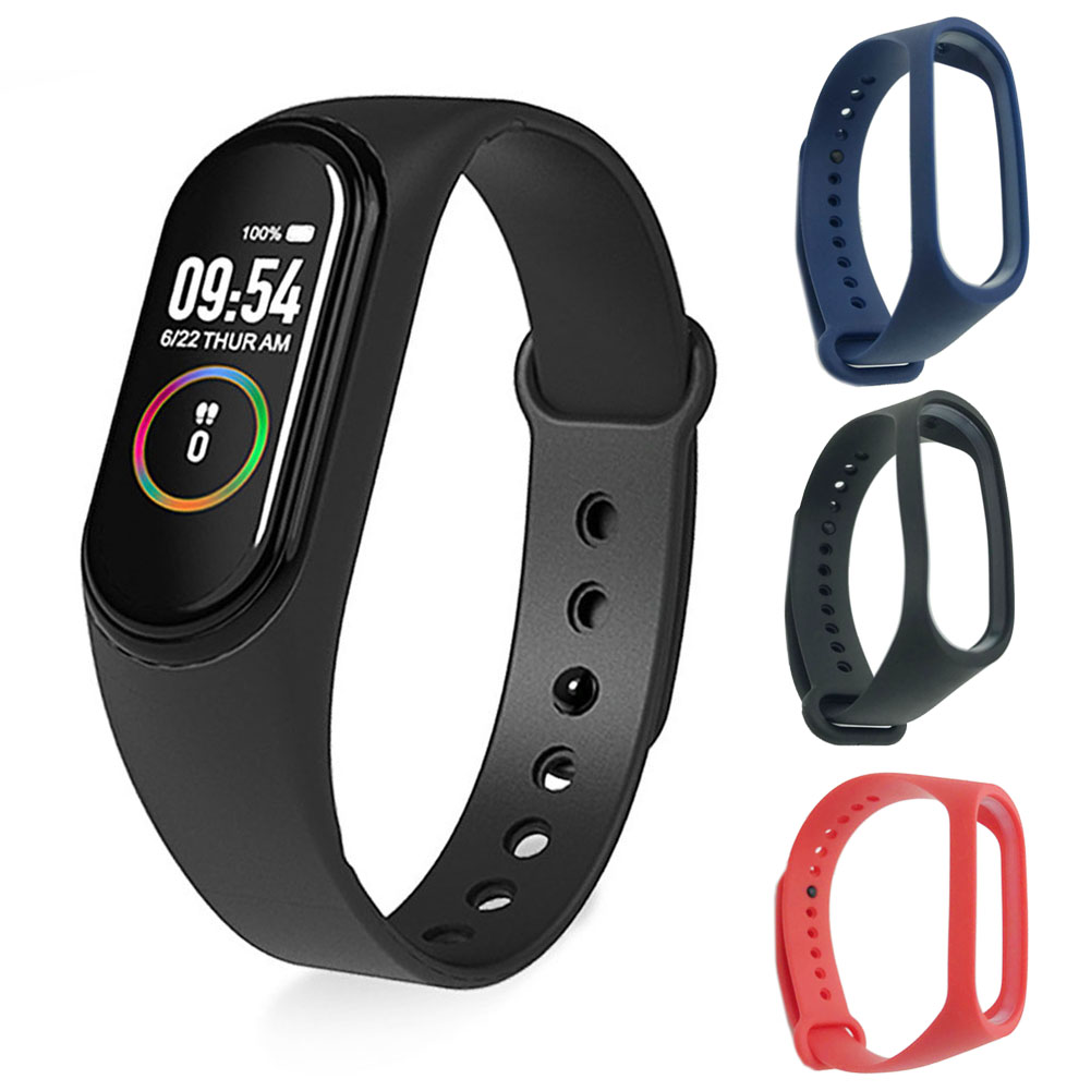 Vòng Đeo Tay Thay Thế Nhiều Màu Sắc Cho Đồng Hồ Thông Minh Xiaomi Miband 3 / 4