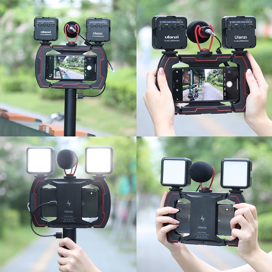 Khung Cầm Tay Quay Phim Ulanzi U-Rig Wireless Dành Cho Điện Thoại Tích Hợp Sạc Không Dây 15W