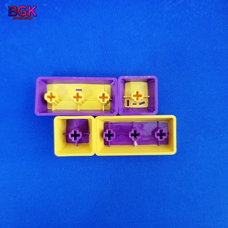 Bộ Keycap 104 PBT Tím Vàng Cực Đẹp ( 104 nút, PBT Double Shot, OEM Profile )