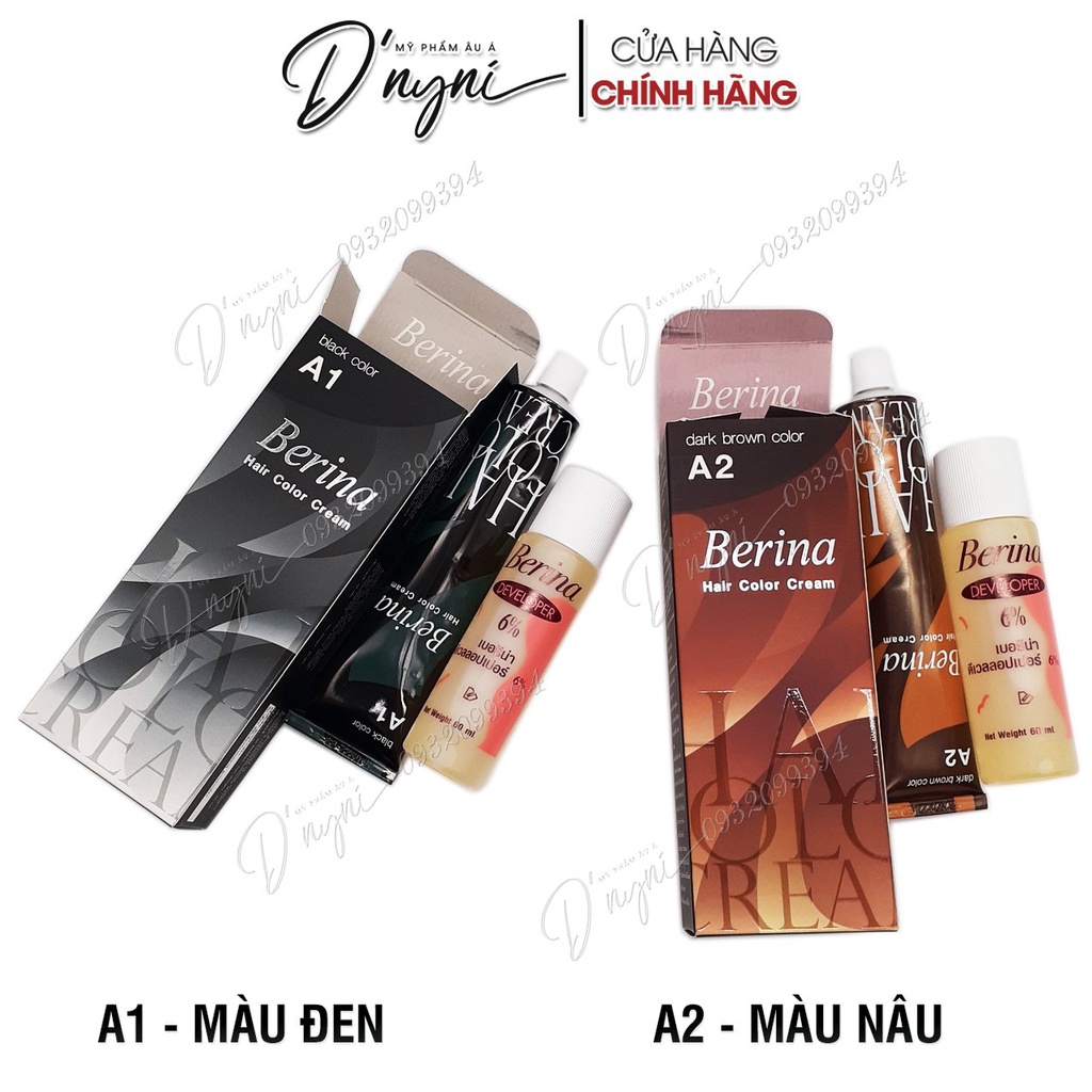 Thuốc Nhuộm Tóc Berina Thái Lan 60g