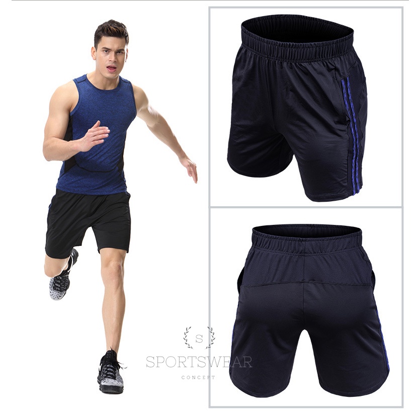 Quần tập gym nam fitness running cao cấp 2 sọc SIG Sportswear Concept thoải mái đàn hồi khô thoáng thời trang nam tính