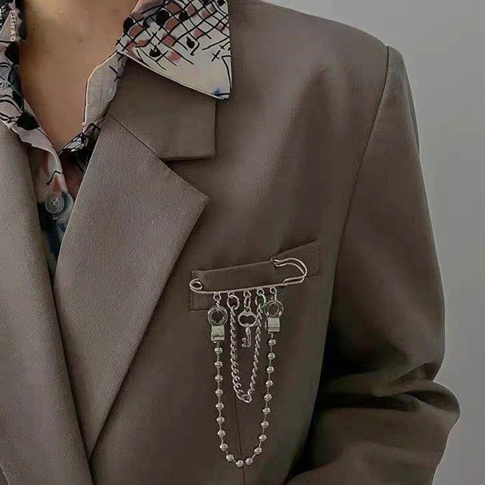 Ghim cài áo hình chìa khóa phong cách Hàn Quốc thời trang cho nam và nữ