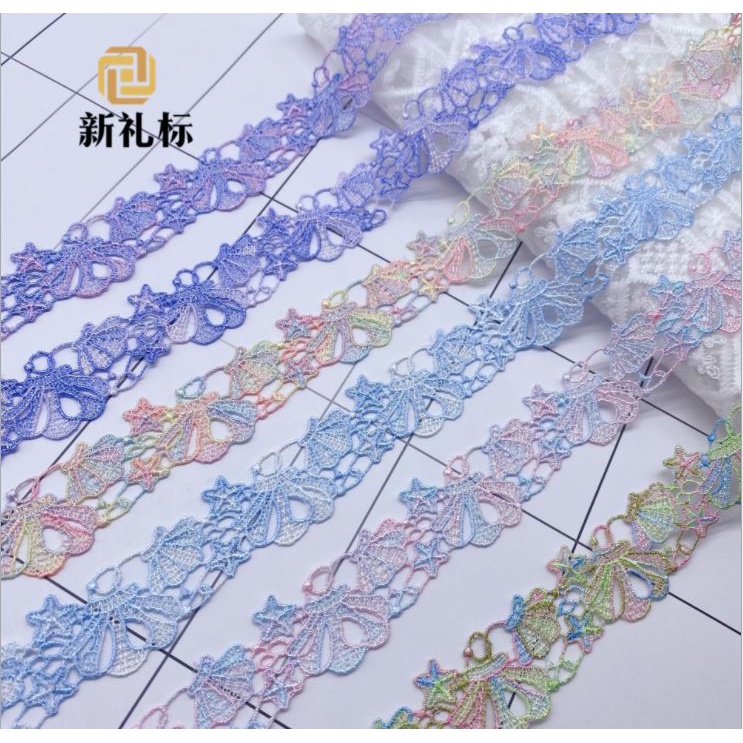 ⚡Nhiều mẫu⚡Ren lolita ombre chuyển màu hình nơ, ren sò, viền chân, may lolita váy bèo, làm choker