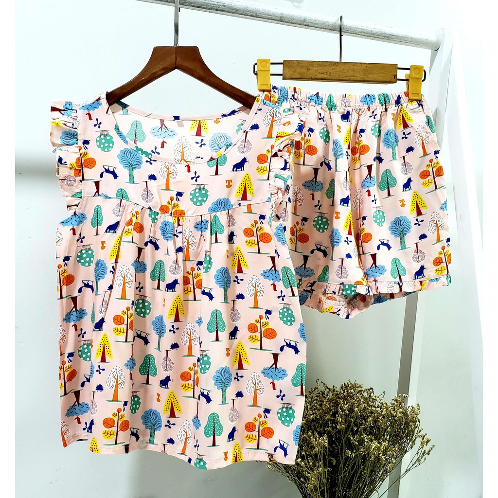 [Mã WARUN12 giảm 12% đơn 99k] [Giảm giá]Đồ bộ sát nách cánh tiên mềm mát(Hàng shop tự thiết kế) | BigBuy360 - bigbuy360.vn