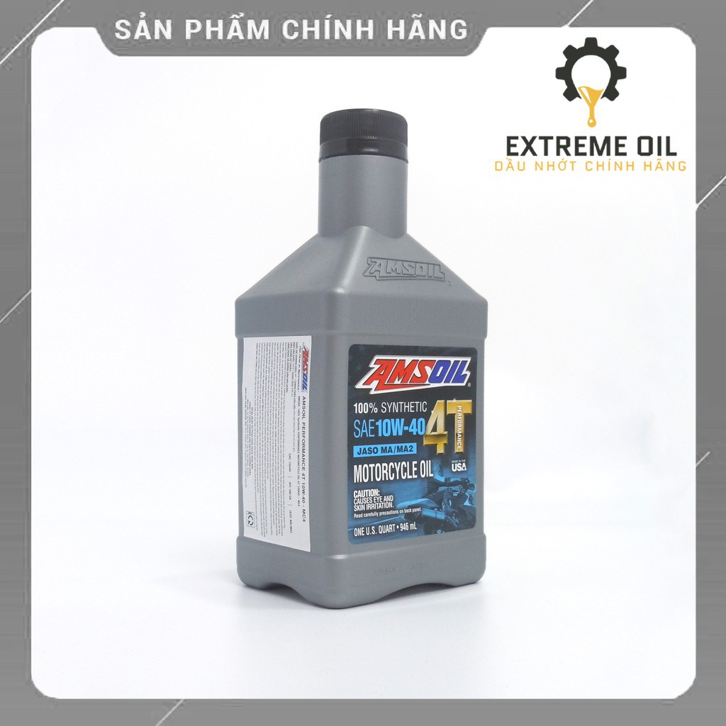 ∈Nhớt Amsoil 4T Performance 10W40 100% Synthetic, dầu xe số tay côn