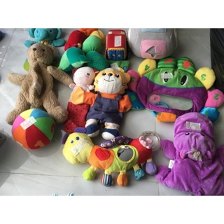 Set đồ chơi, sách vải cho bé, banh leng keng