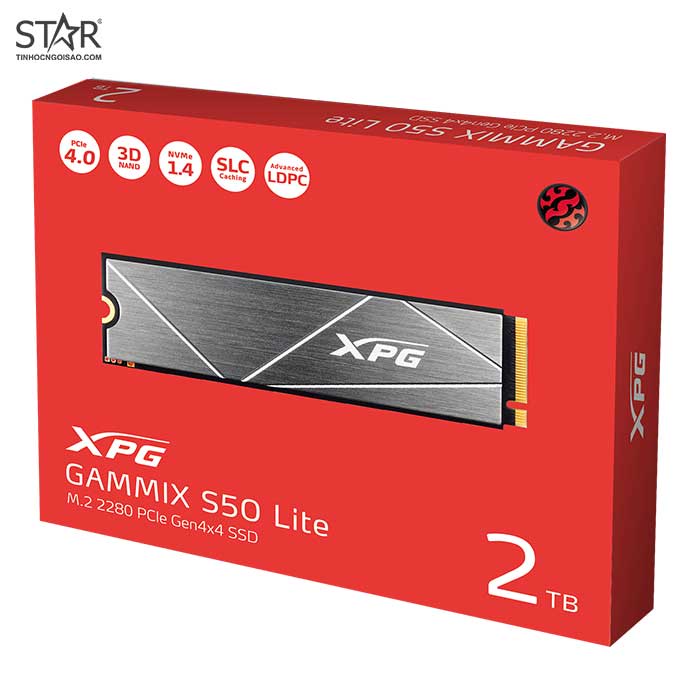 Ổ cứng SSD 2TB Adata XPG S50 Lite M.2 NVMe PCle Gen4x4 (AGAMMIXS50L2TCS)