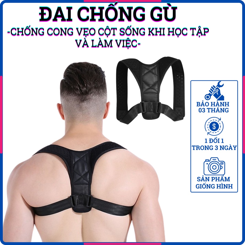 Đai chống gù lưng KAW-HD01,đai đeo chống gù giữ chuẩn dáng dùng cho cả nam