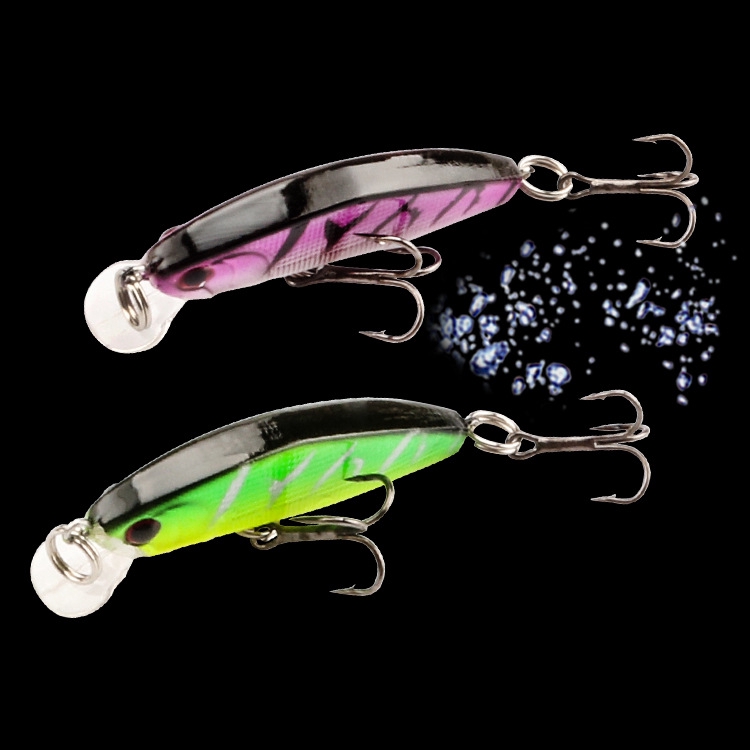 Shengyao 1 Mồi Câu Cá 3D Kèm 4 Lưỡi Câu# Móc Câu Cá 5cm/4g Chuyên Dụng Cao Cấp/Mồi Câu Cá Giả Bằng Nhựa 5 Màu/Minnow Lure/Fishing Bait