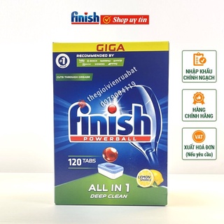 Viên rửa bát finish all in 1 120v đức