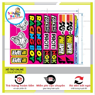 Shindecal- logo sticker racing boy