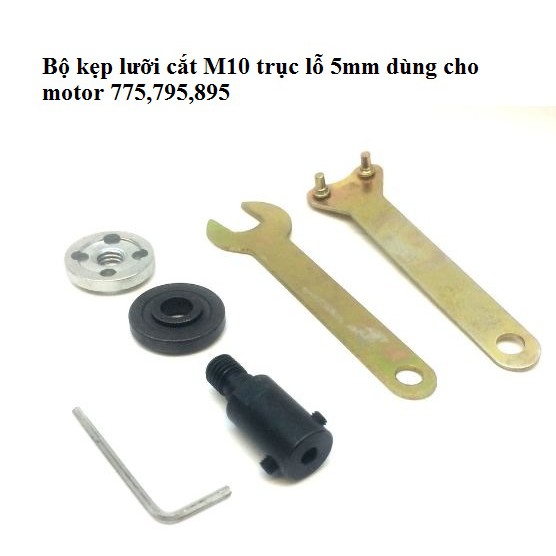 Bộ lưỡi cắt cỏ mini kèm trục nối cắt,mài motor 775 lỗ 5mm