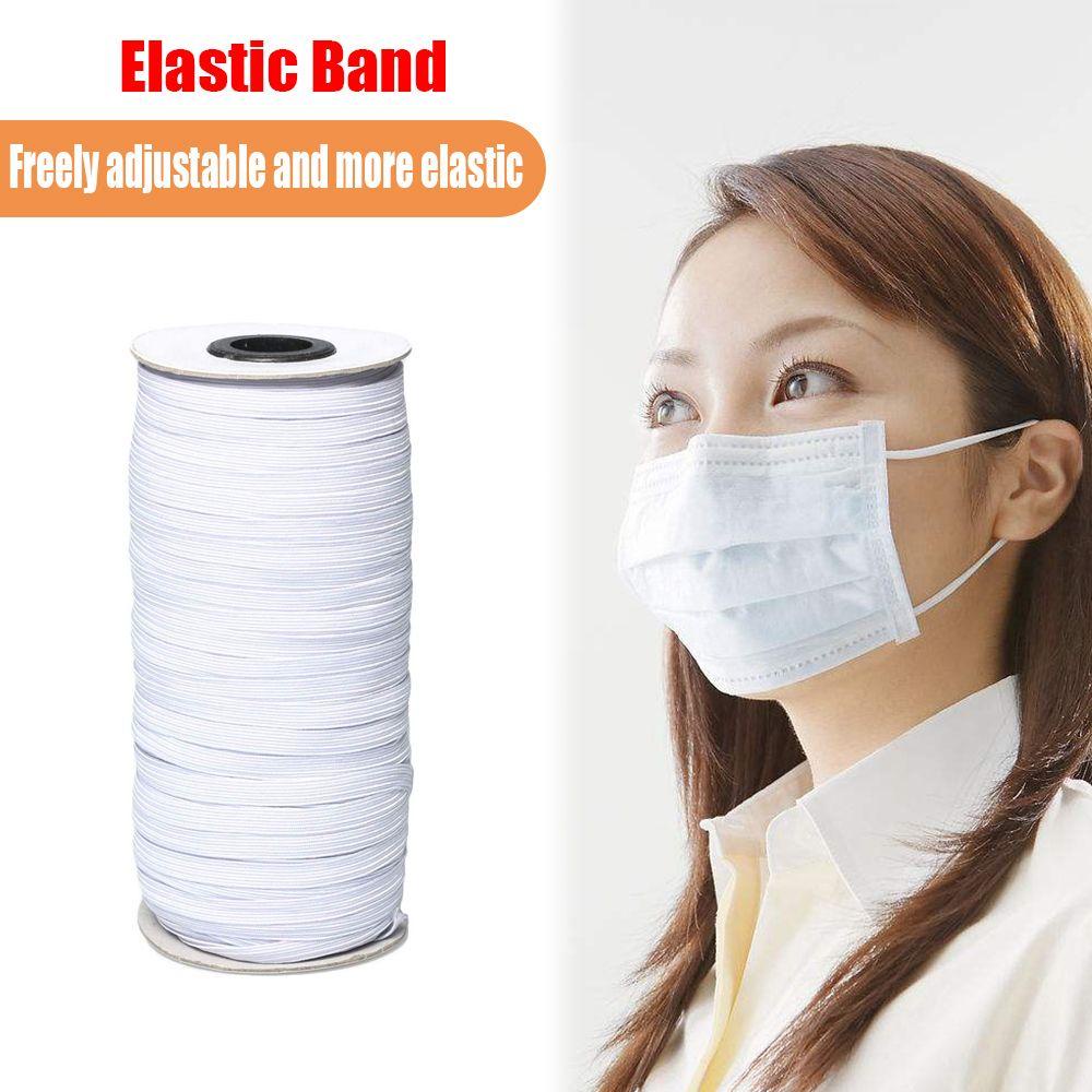 Cuộn Dây Ruy Băng Co Giãn Màu Trắng 70 / 98 / 196Yards 3 / 6mm