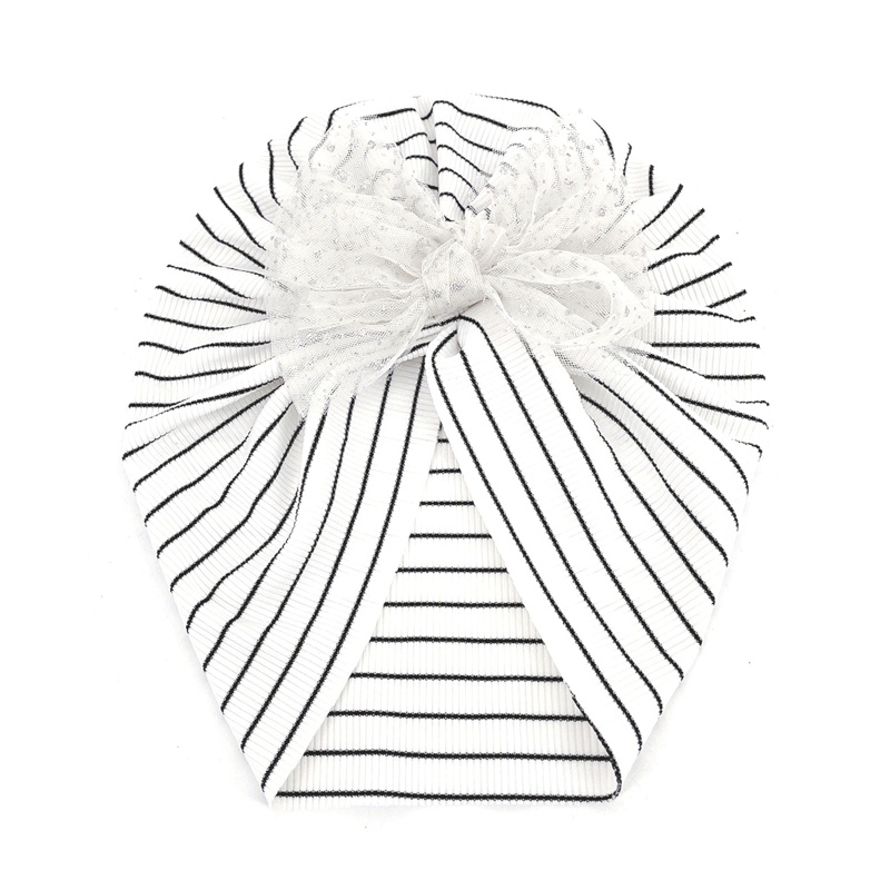 Mũ Beanie Đính Kim Sa Thắt Nơ Phối Lưới Phong Cách Hồi Giáo Dễ Thương Cho Bé Gái