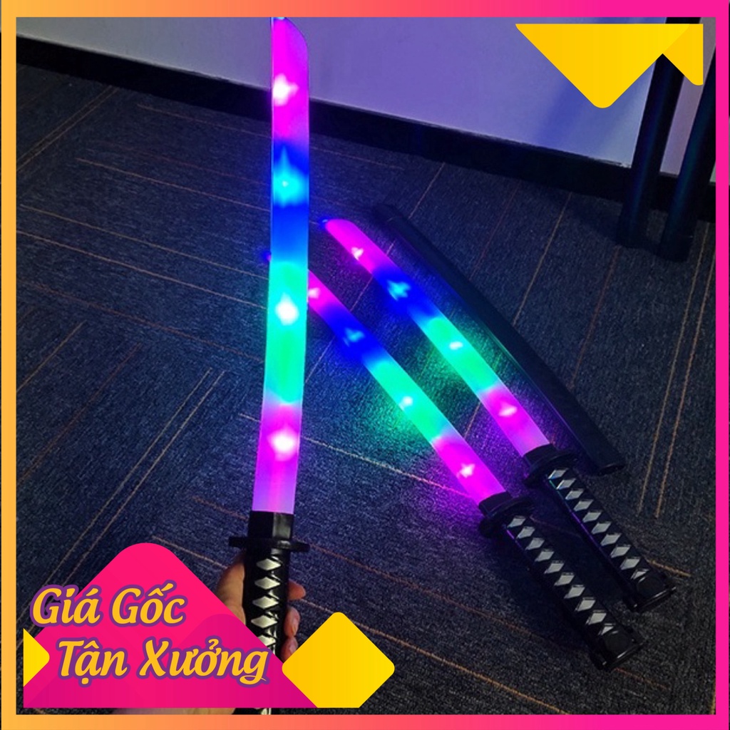 Kiếm katana chiếu sáng - công cụ giải trí kiếm Nhật kata nhựa có đèn và tiếng động Temo Toys