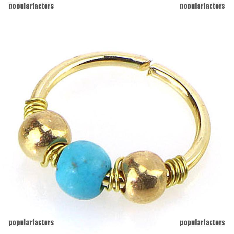 Khuyên Mũi Thép Không Gỉ Đính Ngọc Trai Cá Tính